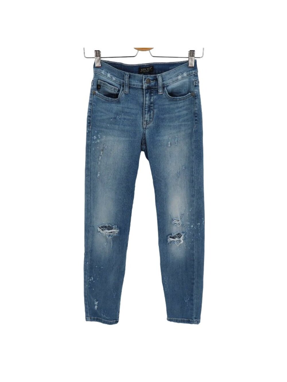 Judy Blue Womens 3 26 Shredding Up My Life Distressed Bleached Blue Denim Jeans